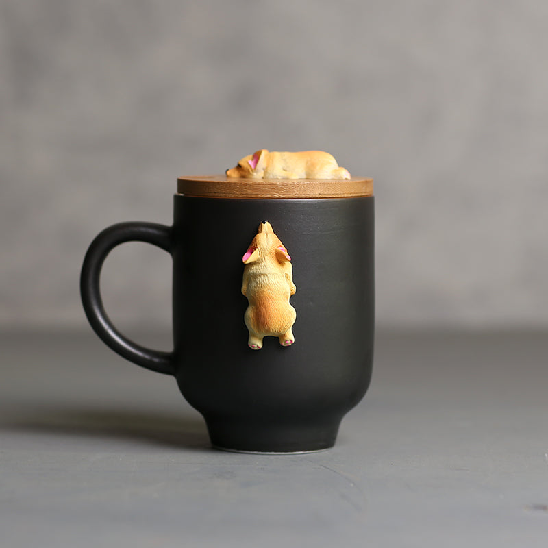 BowLift | 3D Climbing Bulldog Ceramic Mugs