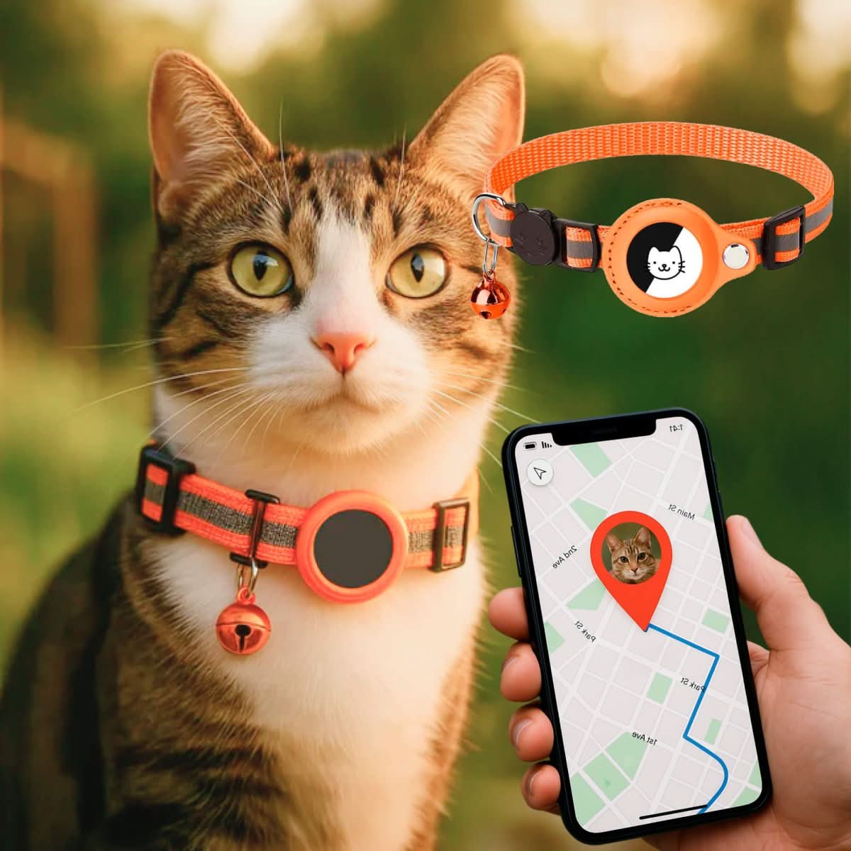BowLift | GPS Collar for Cats with Reflective Design