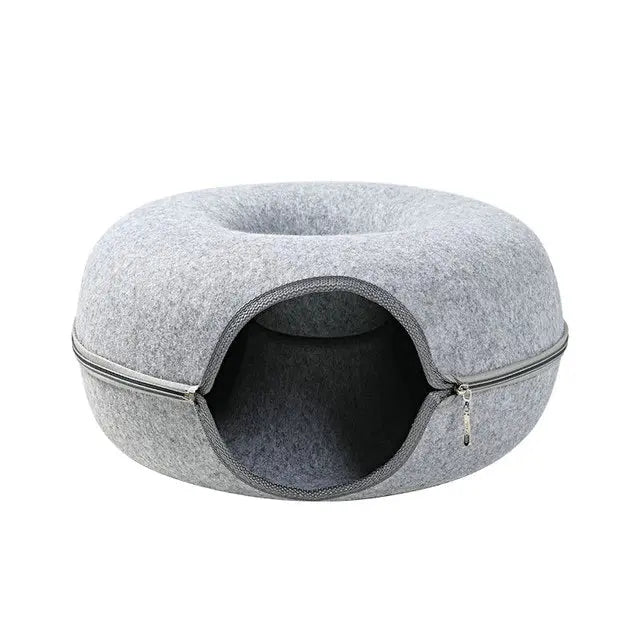 BowLift | Cat tunnel bed made of wool felt – Play and retreat space