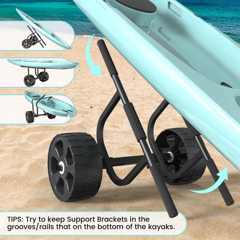 BowLift | Heavy Duty Universal Kayak Dolly Cart For Kayaks, Canoes, Paddle Boards, Float Mats