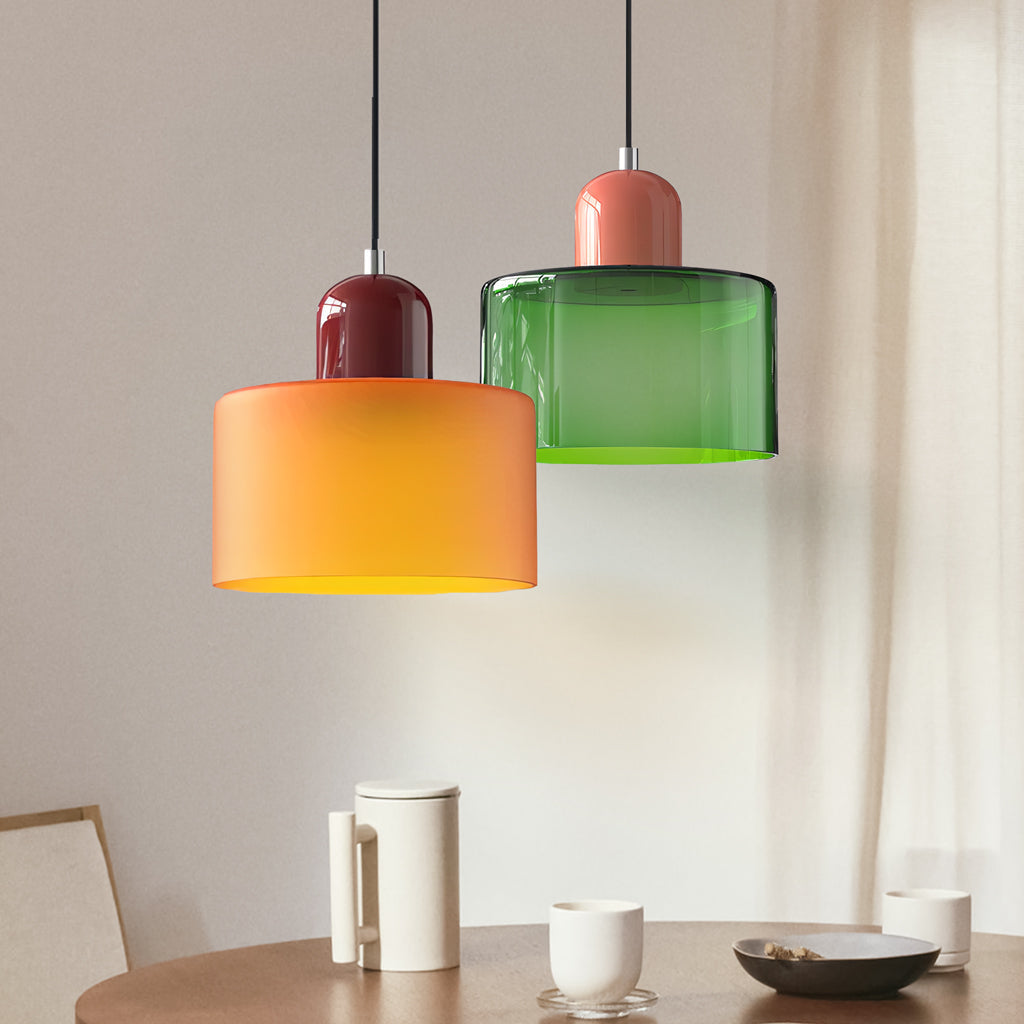 BowLift | Glass light in subtle colors of the kitchen