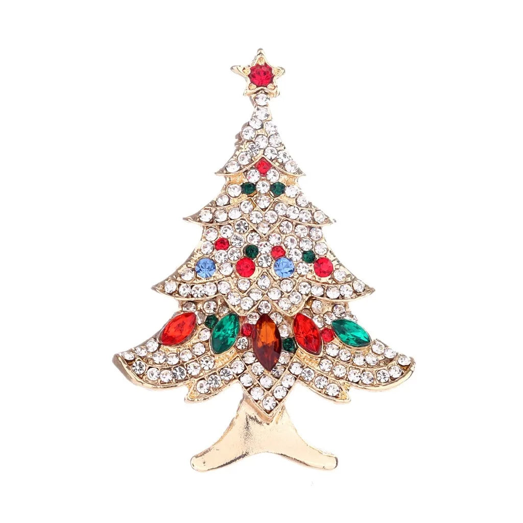 BowLift | Glaciara Kerstboom Broche – Multicolor Strass Broche voor Vrouwen, Feestelijke Accessoire & Elegant Cadeau