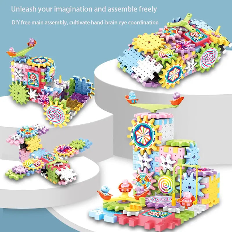 BowLift | Kids Motorized Gear Building Blocks — Creative STEM Toy Set