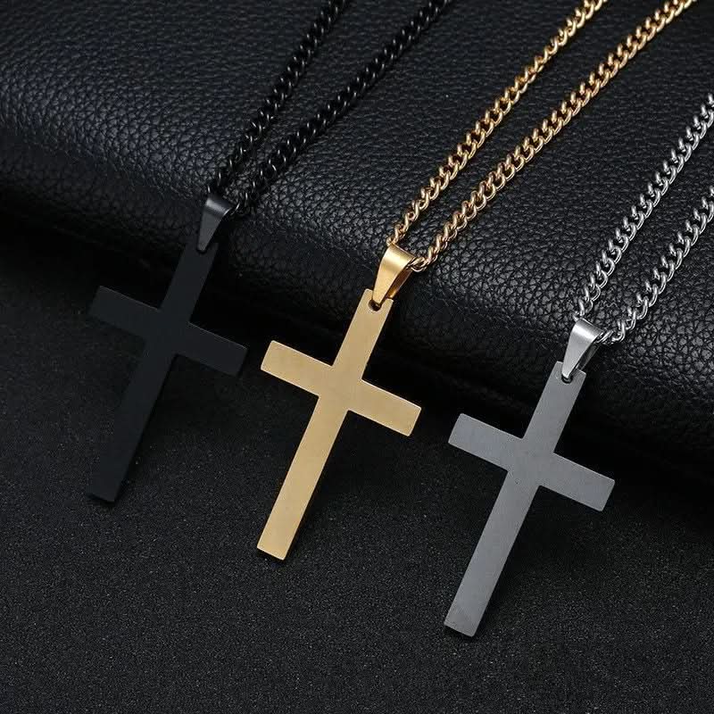 BowLift | Classic men's necklace with stainless steel cross pendant