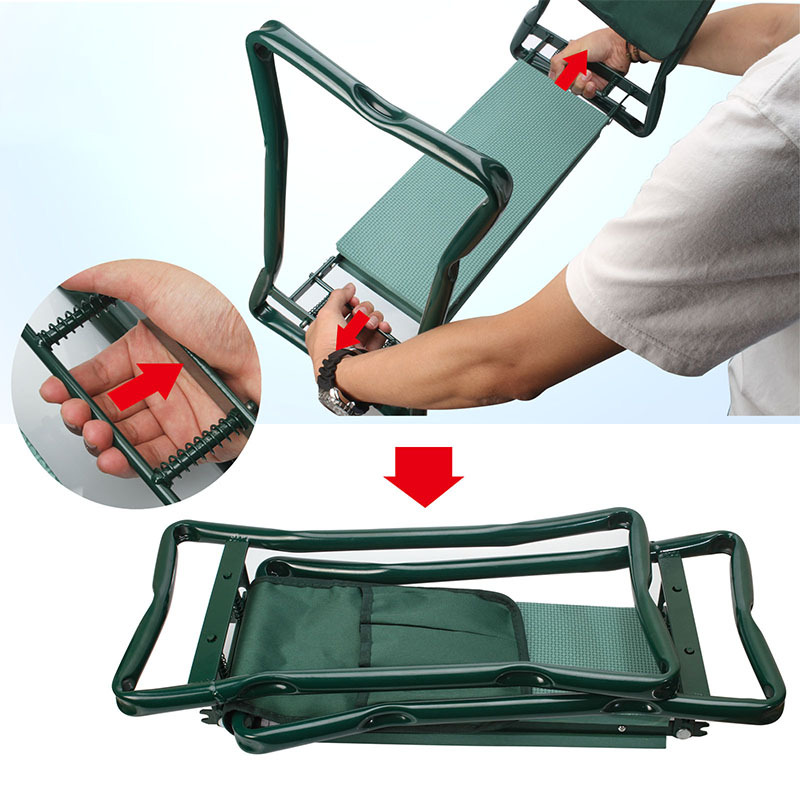 BowLift | Kneeler Seat Garden kneeling stool with 2 tool kits sponge non-slip folding stool garden farmland weeding low stool bench