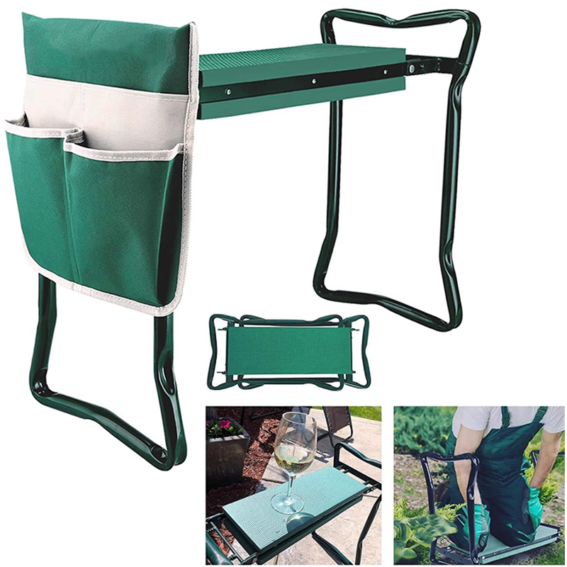 BowLift | Kneeler Seat Garden Kneeling Mat with EVA Kneeling Pad and Tool Bag