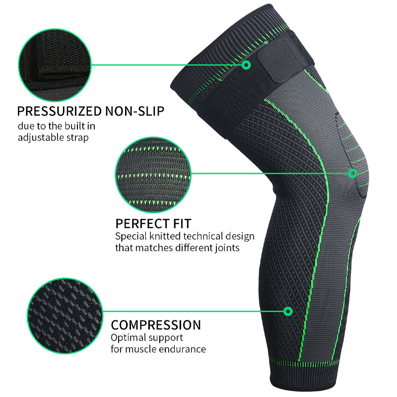 BowLift | Knitted Bandage Compression Sports Lengthened Basketball Football Knee Pads