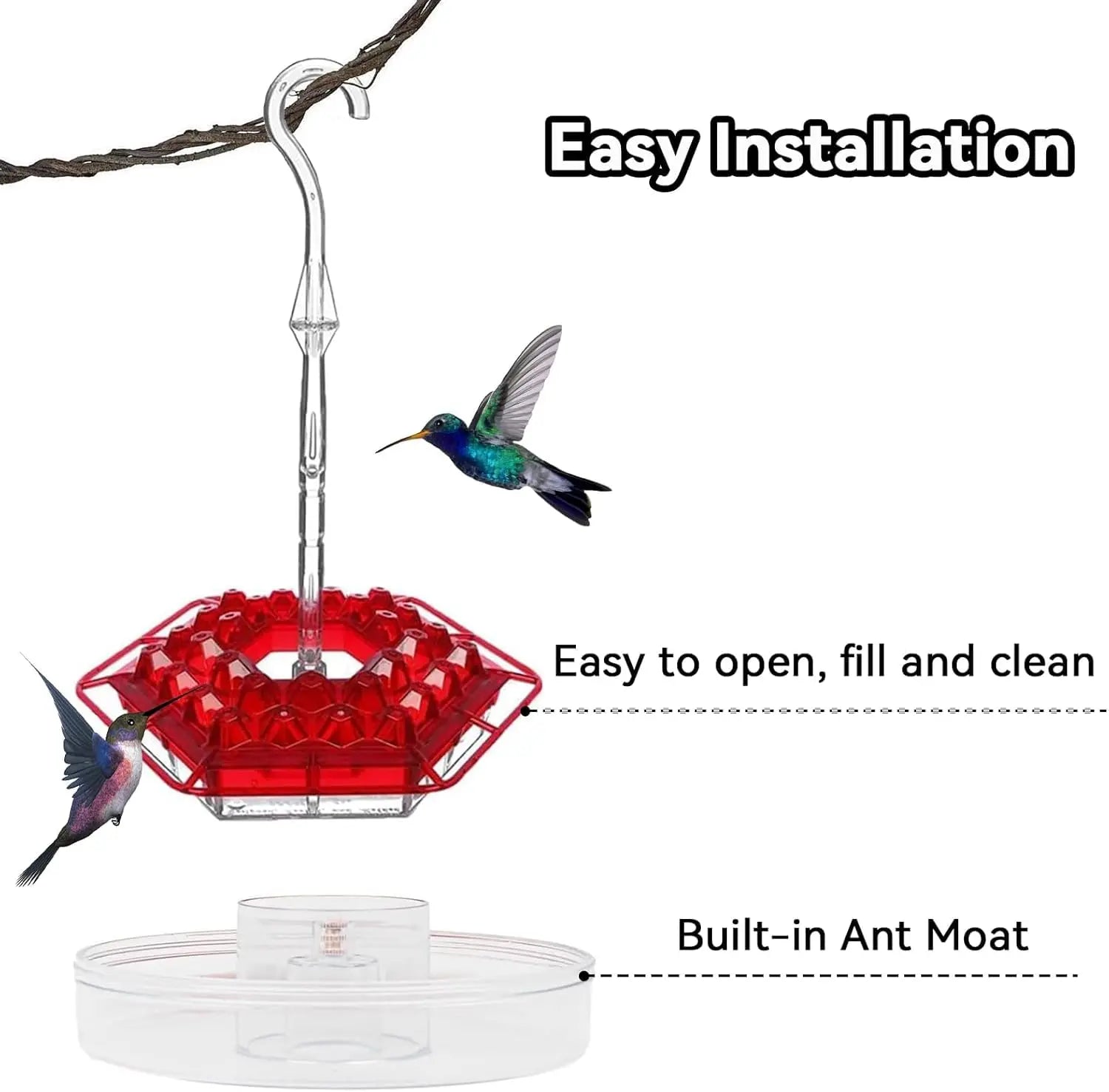BowLift | Kolibri Feeder to Hang – For a Lively Garden Full of Color and Life