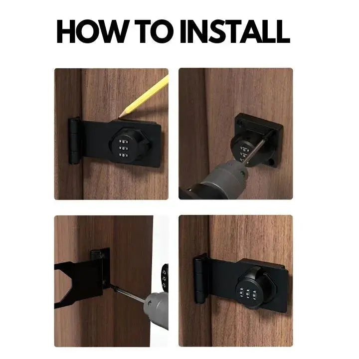 BowLift | Combination lock made of zinc alloy – Keyless door lock with 1000 codes