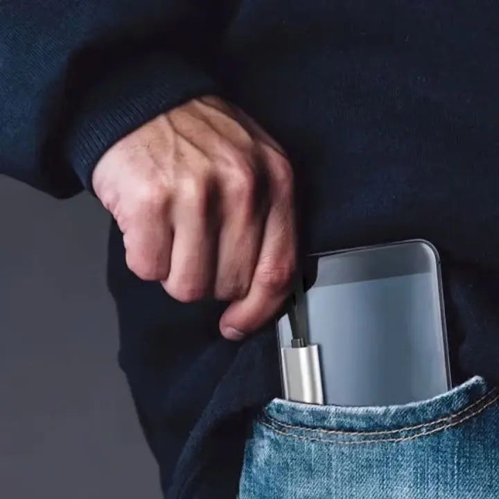 BowLift | Compact 3-in-1 Fast Charging Cable with Lightning, Micro, and Type-C Connector