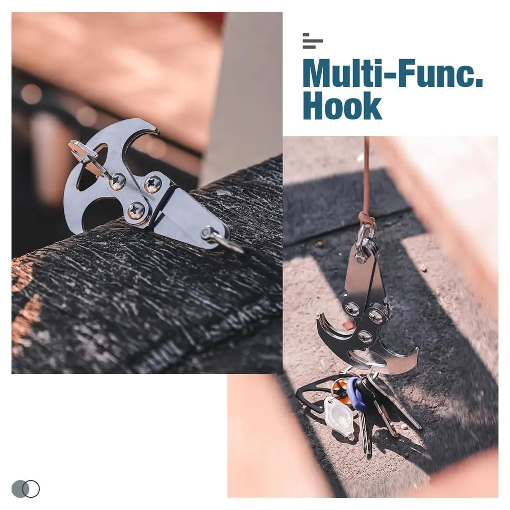 BowLift | Compact stainless steel multi-purpose outdoor hook with auto-grip claw