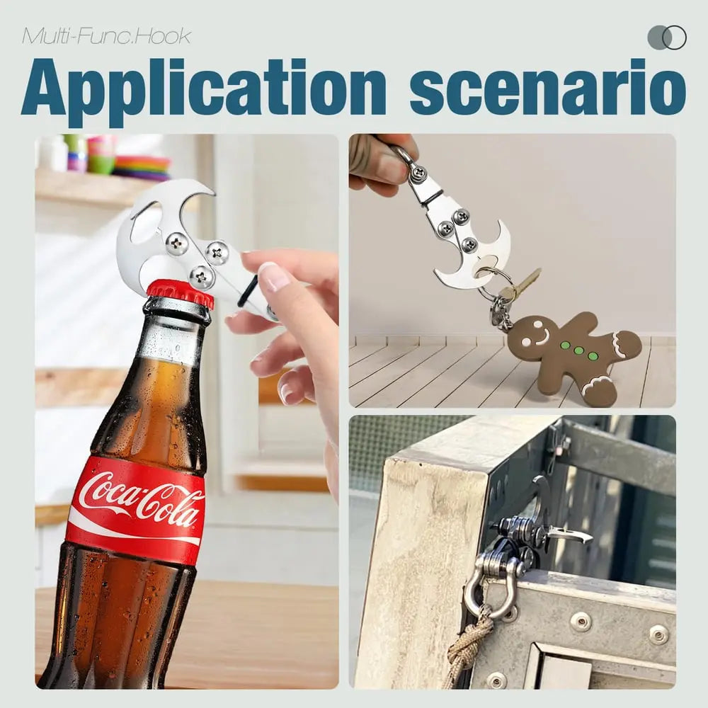 BowLift | Compact stainless steel multi-purpose outdoor hook with auto-grip claw