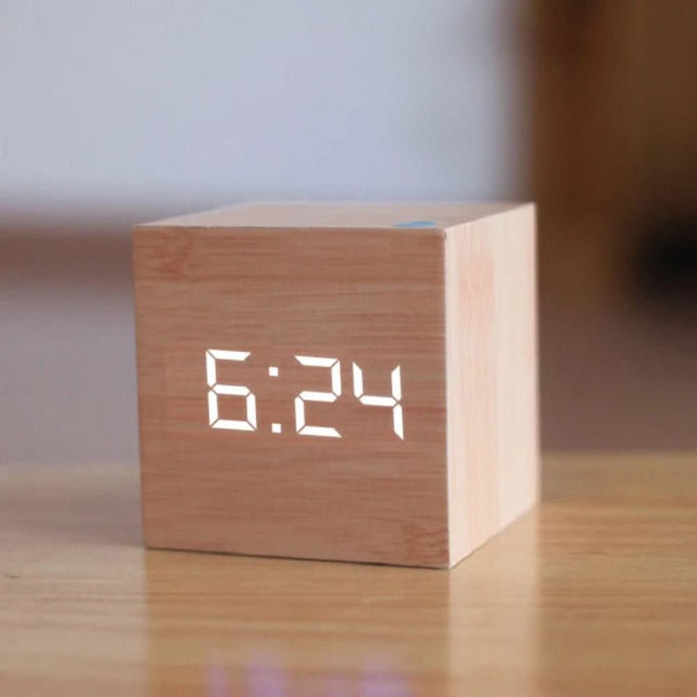 BowLift | Compact mini LED digital alarm clock for stylish rooms