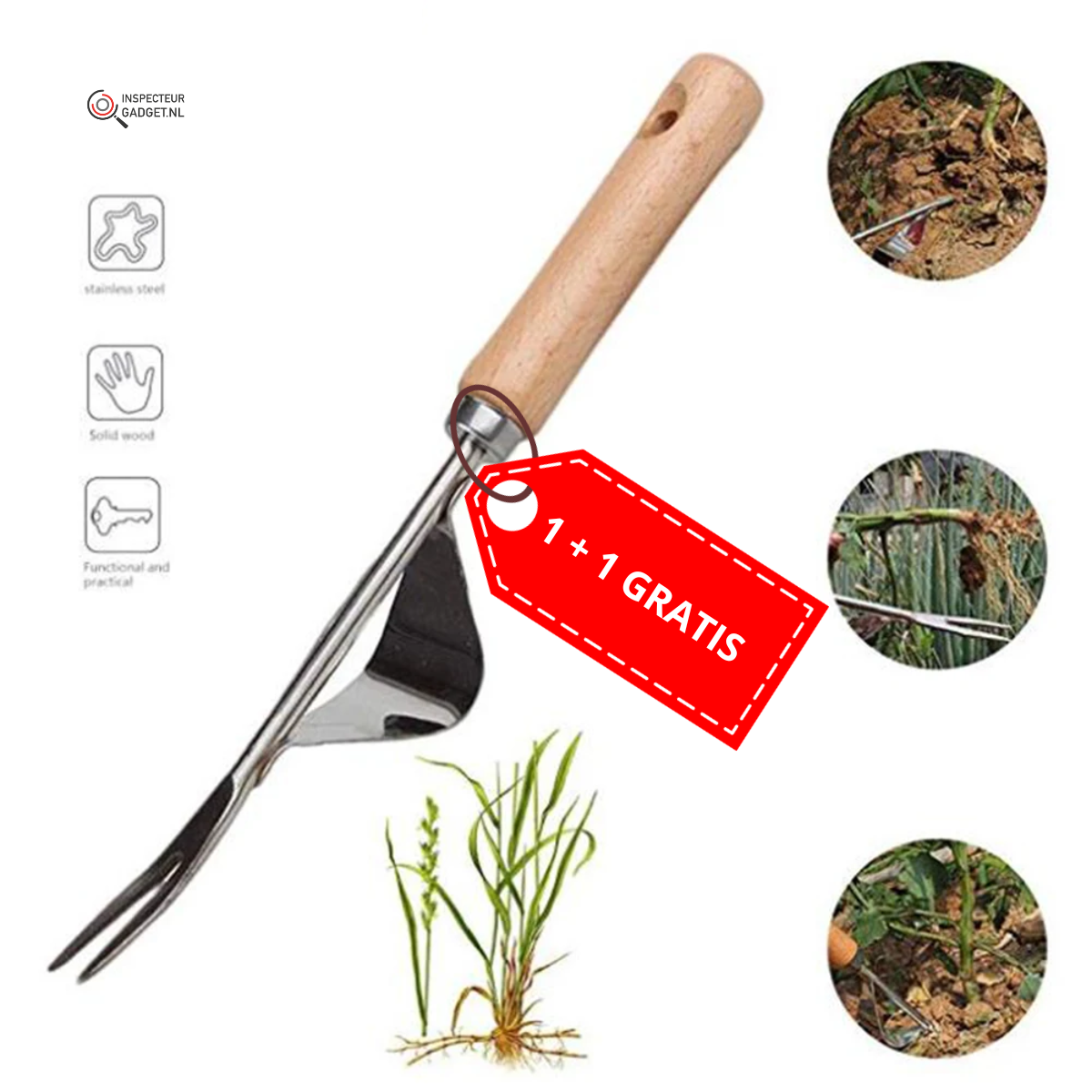 BowLift | GardenPulse Precision Weed Tool – Precision weed remover with comfort grip