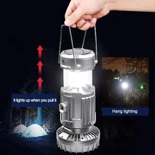 BowLift | Camping Lantern with Fan & Power Bank | Solar & Rechargeable LED Light | Portable Outdoor Gear