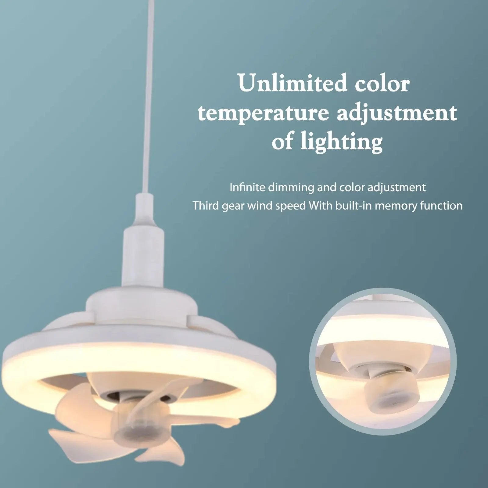 BowLift | LED ceiling fan with remote control – Quiet & Stylish Cooling