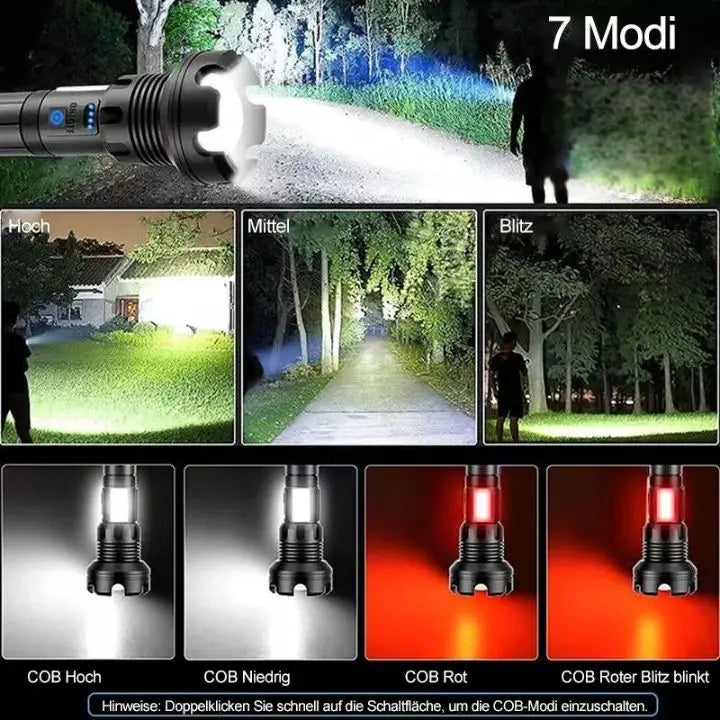 BowLift | LED flashlight with laser – rechargeable & robust