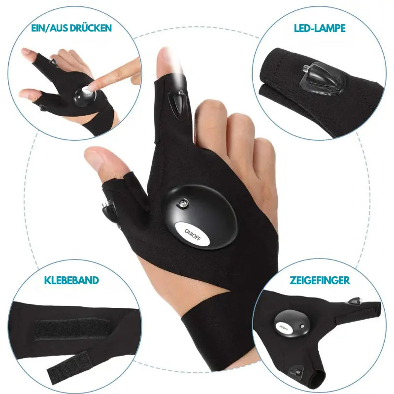 BowLift | LED flashlight gloves