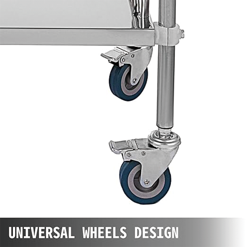 BowLift | Lab Rolling Cart 3 Shelves Shelf Stainless Steel Rolling Cart Catering Dental Utility Cart Commercial Wheel Dolly Restaurant Dinging Utility Services