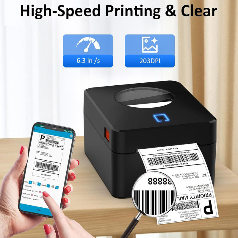 BowLift | Label Printer 4x6 Bluetooth Thermal Label Printer with Automatic Label Recognition for Shipping Packages