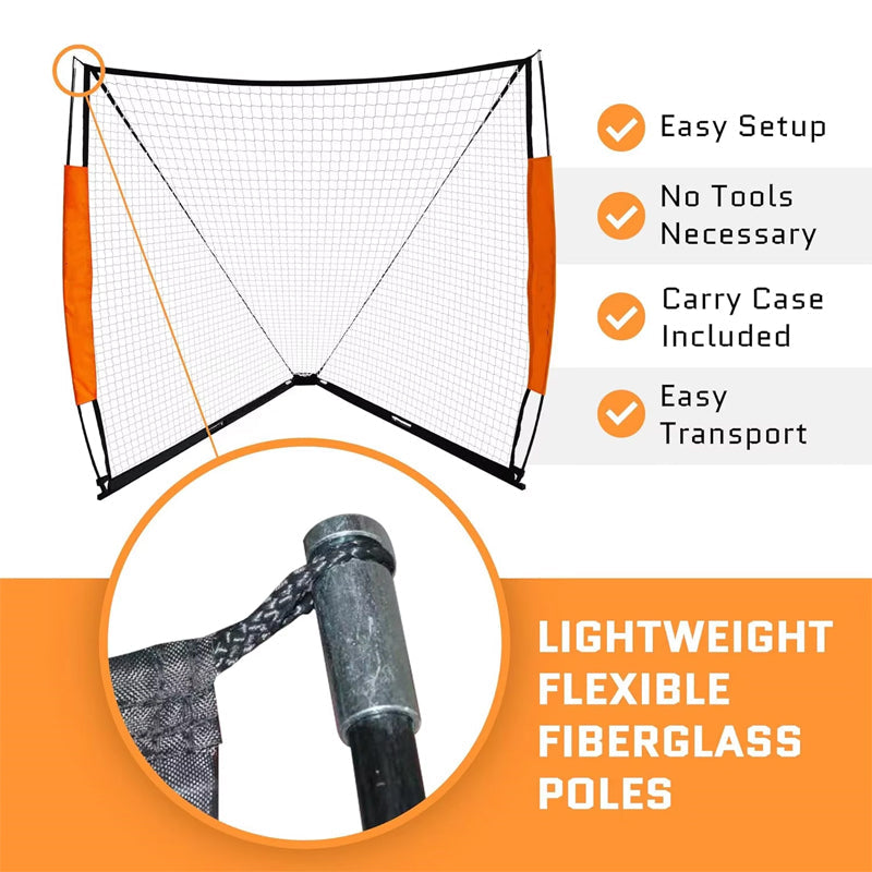 BowLift | Lacrosse Goal Target 6x6 Feet Fully Flexible And Portable Lacrosse Goal Net