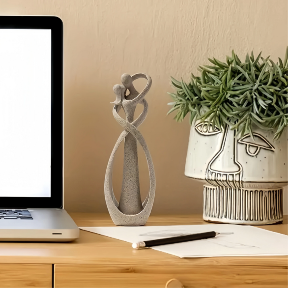 BowLift | Abstract Love Sculpture – Modern Polyresin Home Décor