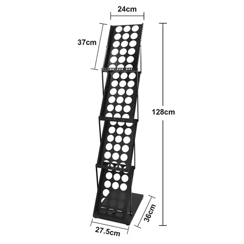 BowLift | Iron A4 Folding Data Frame I Bookshelf Poster Foldout Exhibition Display Stand Vertical Floor Magazine Rack