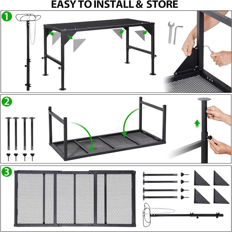 BowLift | Livestock Stand 50“ x 22.8" Adjustable Height 29.9” - 21.3” Trimming Stand for Sheep Goats and Other Livestock