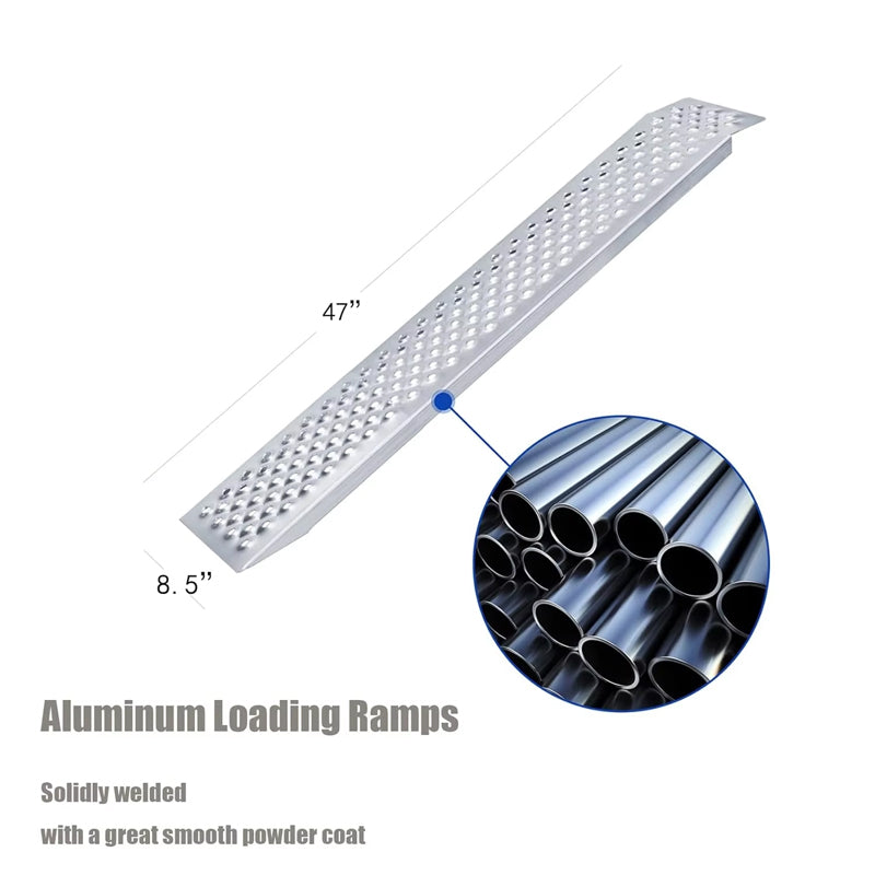 BowLift | 2 Ramps Lightweight Aluminum Ramps For Wheelchair Motorcycle Tractor Atv Truck Loading Ramps