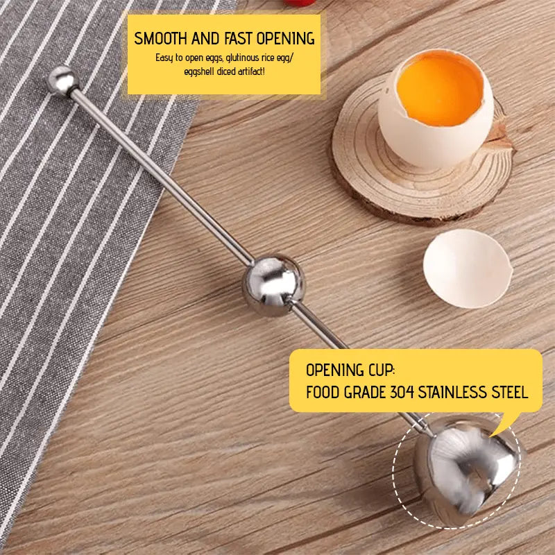 BowLift | Luxurious Egg Opener made of Stainless Steel – Perfect for Breakfast Eggs & Soft Boiled Eggs
