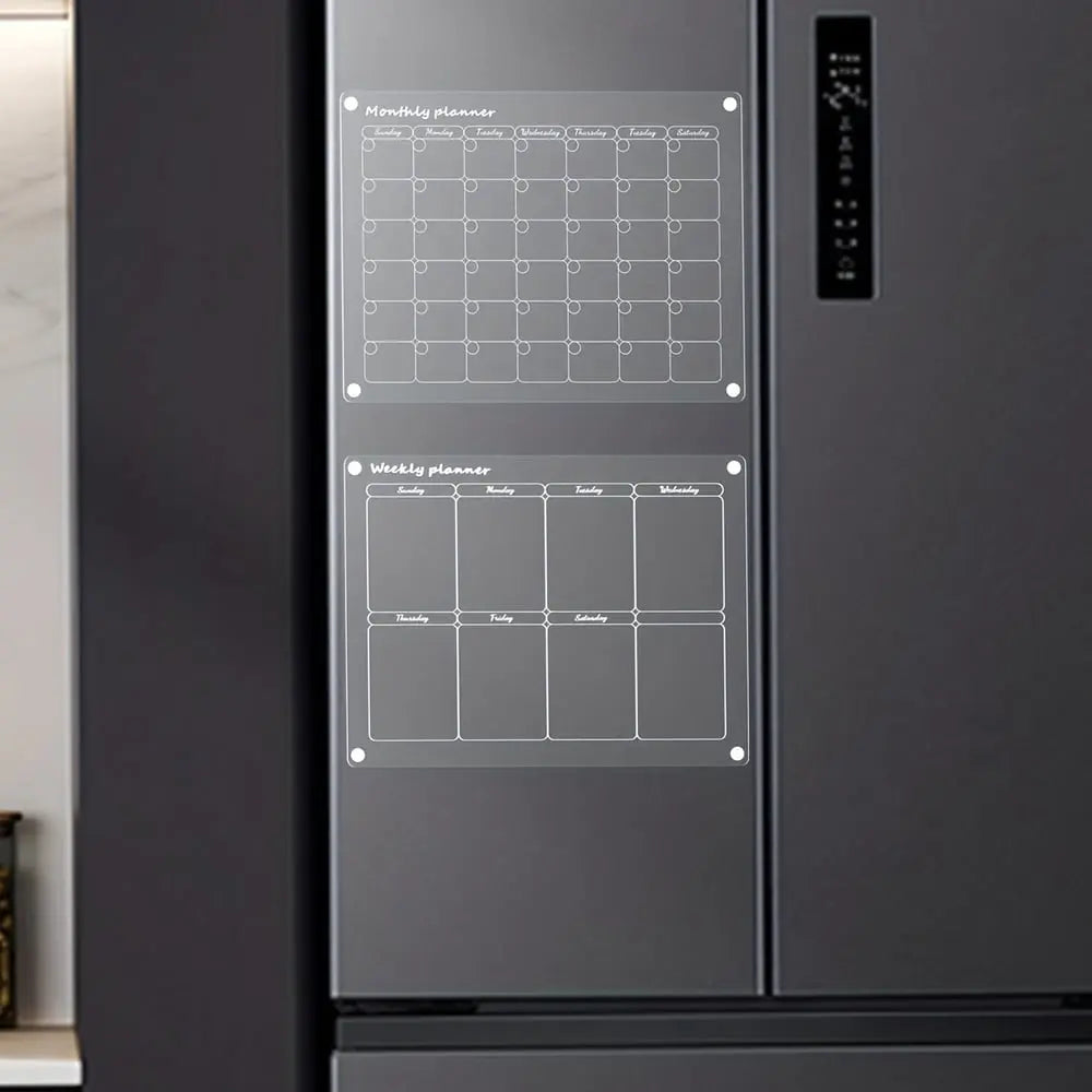 BowLift | Magnetic Acrylic Calendar — Transparent Planner for Kitchen and Household