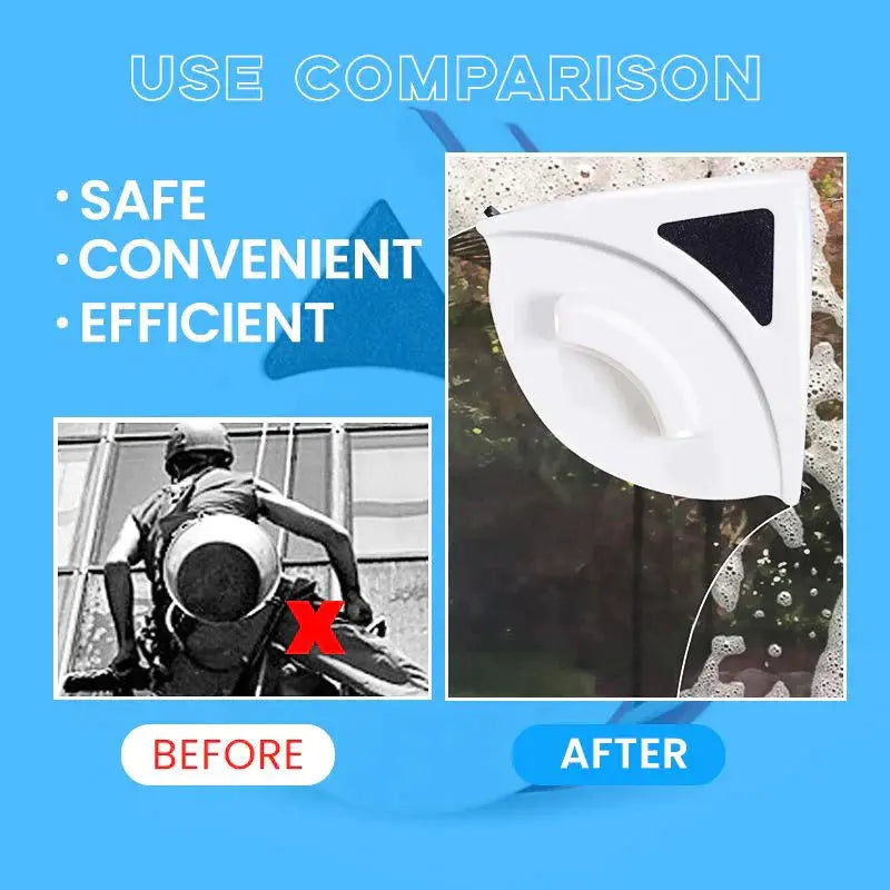 BowLift | Magnetic Triangle Window Cleaner – safe double cleaning