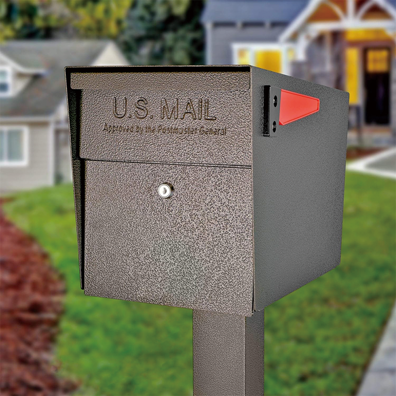 BowLift | Mailbox Post,Black 27" Steel Mailbox Post for Sidewalk,for Sidewalk and Street Curbside, Universal Mail Post for Outdoor Mailbox