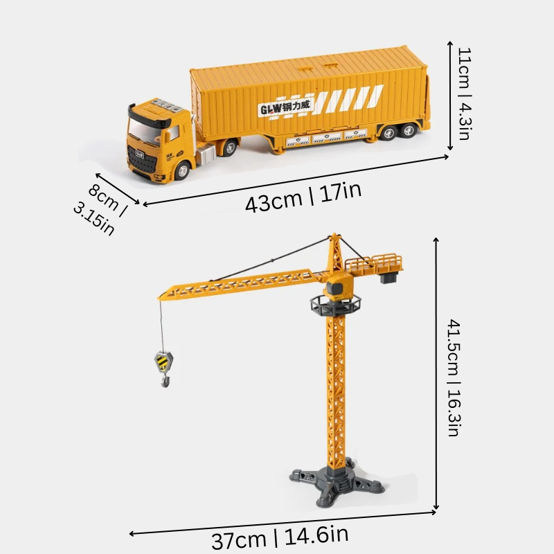 BowLift | BrixBuddy 2-in-1 Construction Truck Toy with Mini Vehicles