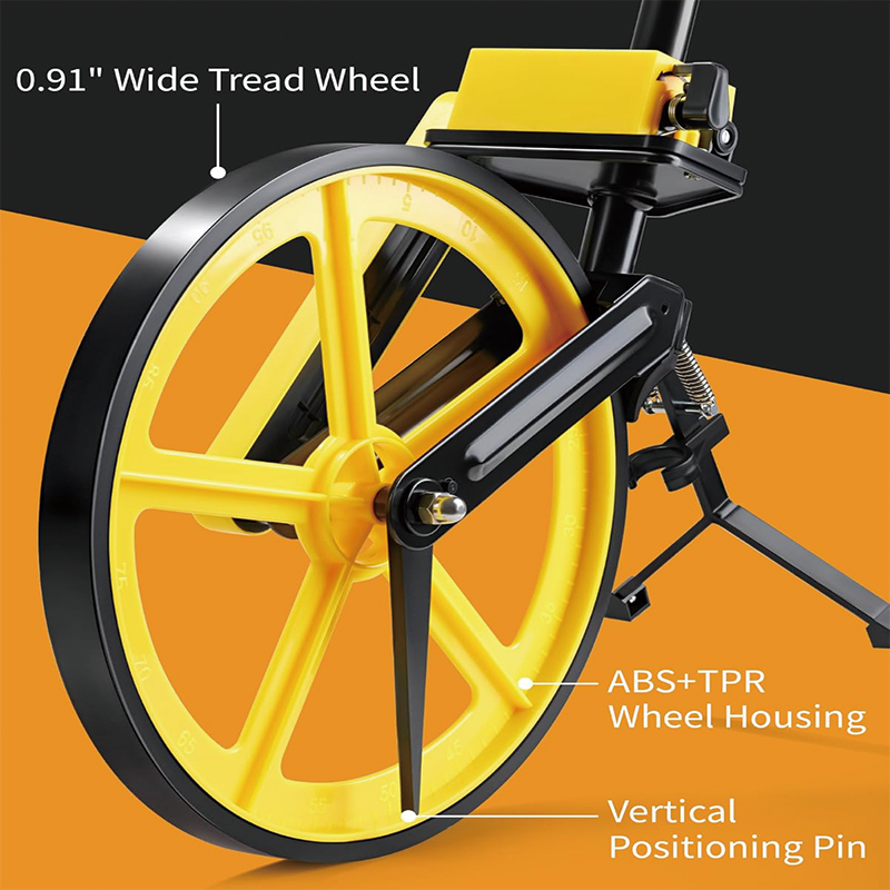 BowLift | Measuring Wheel in Feet and Inches, 12.5 Inch Centerline Rolling Tape Measure Wheel , Measurement 0-9,999Ft