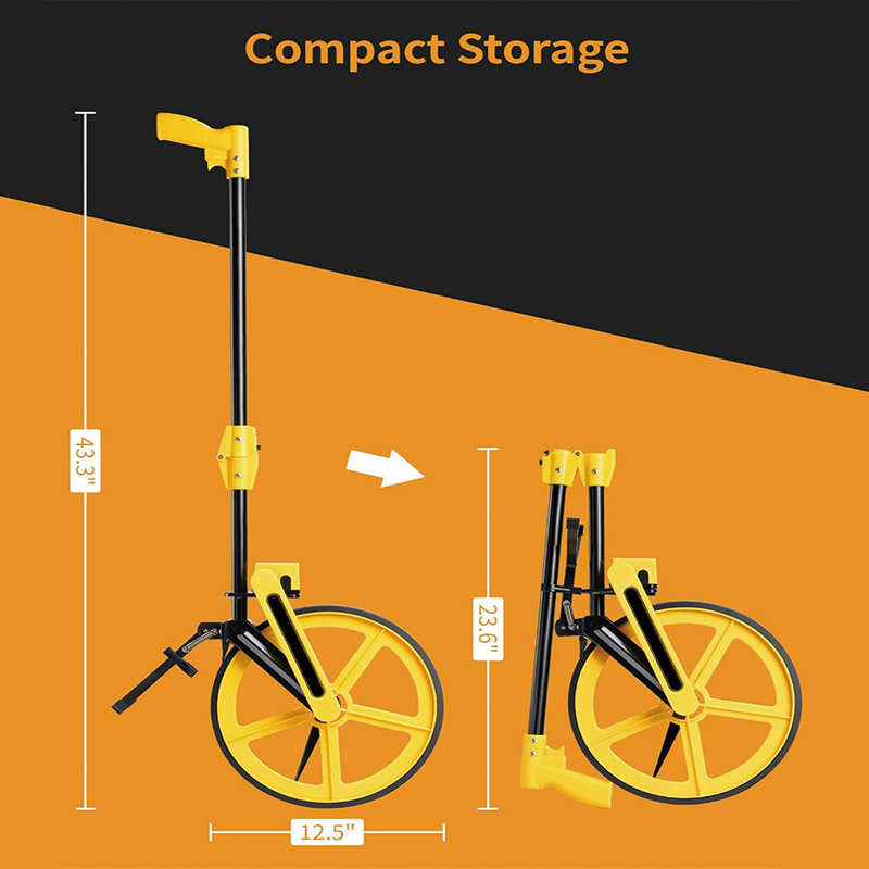 BowLift | Measuring Wheel in Feet and Inches, 12.5 Inch Centerline Rolling Tape Measure Wheel , Measurement 0-9,999Ft