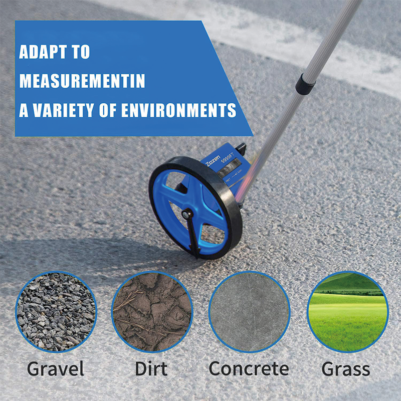 BowLift | Measuring Wheel in Feet and Inches , 6-Inch, 10,000 FT Capacity , for Lawn/Hard/Soft/Wood Road Measuring(Blue)