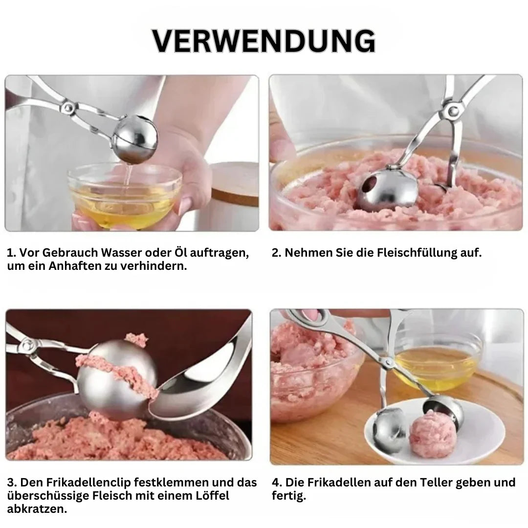 BowLift | Stainless Steel Meatball Maker – Meatball Tongs for Perfect Meatballs