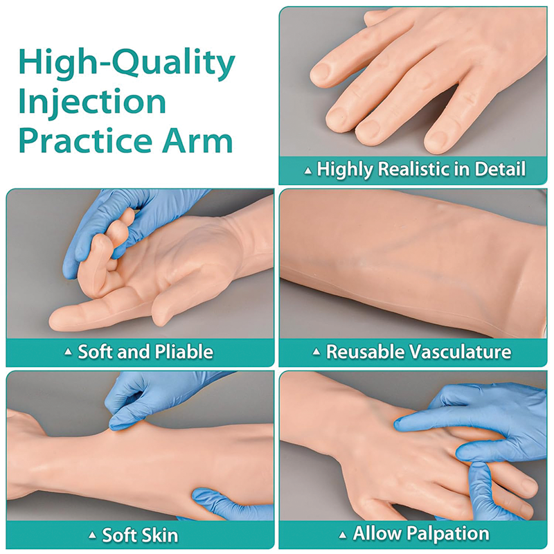 BowLift | Intravenous Practice Arm Kit, IV Venipuncture Intravenous Training Kit with Carrying Bag, for Students and Professionals