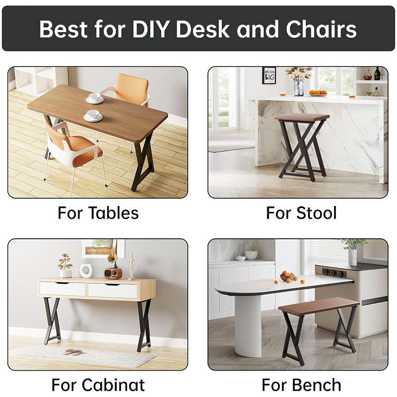 BowLift | Metal Table Legs Heavy Duty,28x18 inch,Z Shape Metal Furniture Legs,Metal Furniture Legs for Dining Desk Bench and Coffee Table,Set of 2
