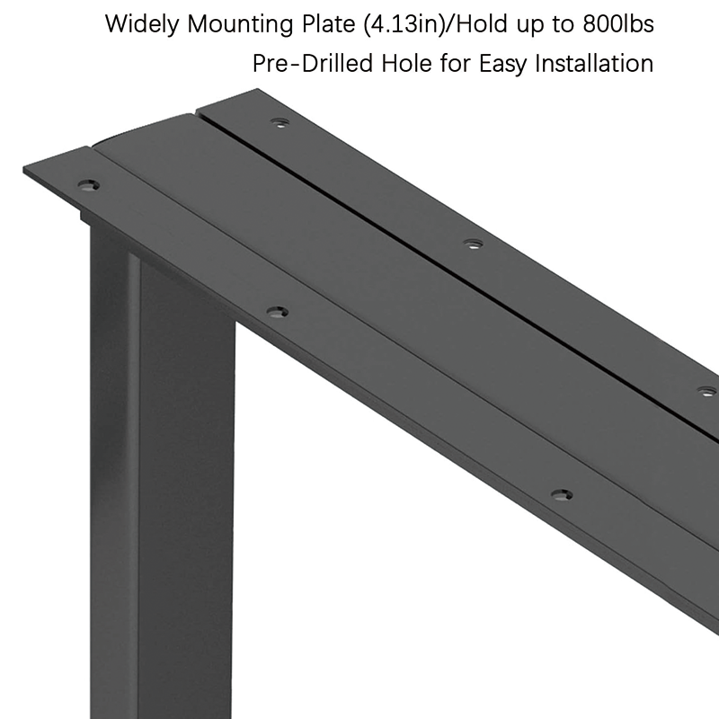 BowLift | Metal Table Legs 28 inch Height x 17.7 inch Wide,Square Reinforced Steel Office Table legs Set of 2 for Desk/Table DIY