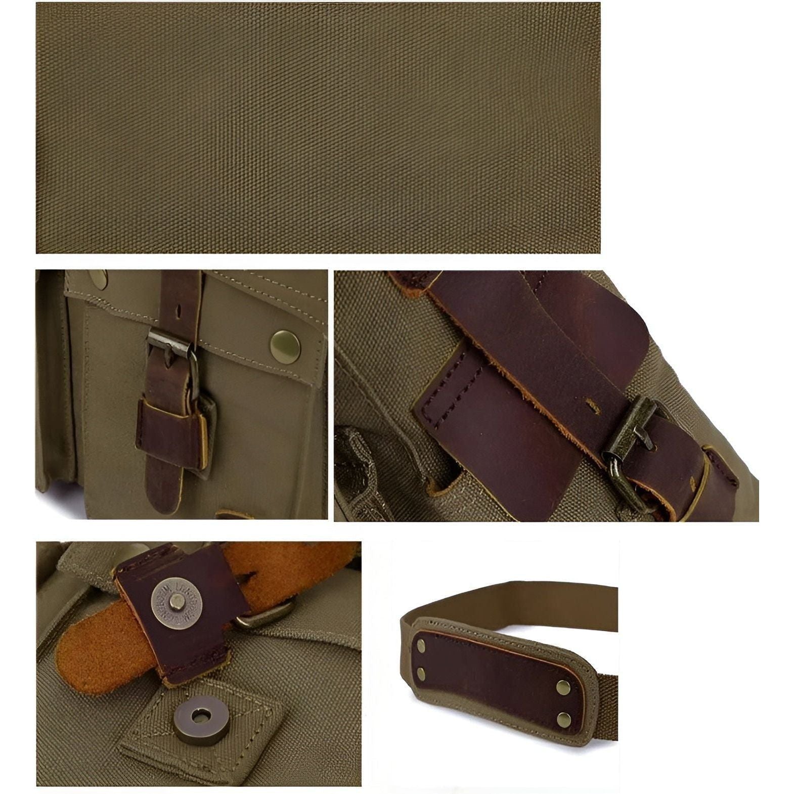BowLift | Michael Bag – Vintage Canvas Messenger Bag for Men with Leather Accents