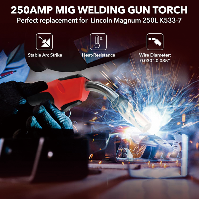 BowLift | Mig Welding Gun 15ft 250 Amp fits Miller M-25 Millermatic 200, 210, 212, 250, 250X, 251, 252, and Vintage,Stinger Replacement