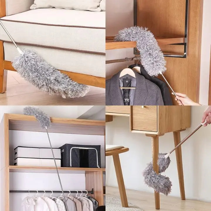 BowLift | Microfiber Dusting Duster with Long Handle - Flexible Washable