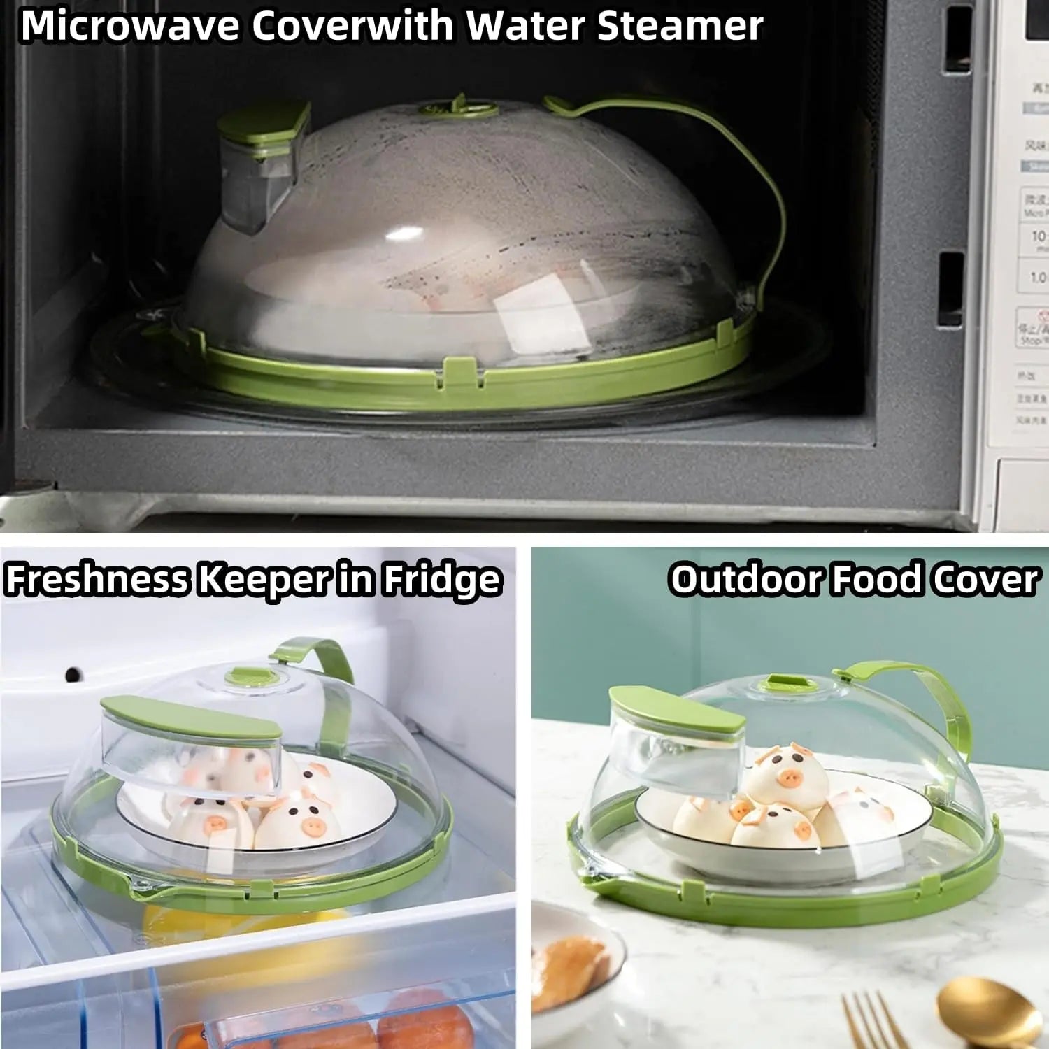 BowLift | Microwave steam cover with built-in damper for faster, cleaner heating
