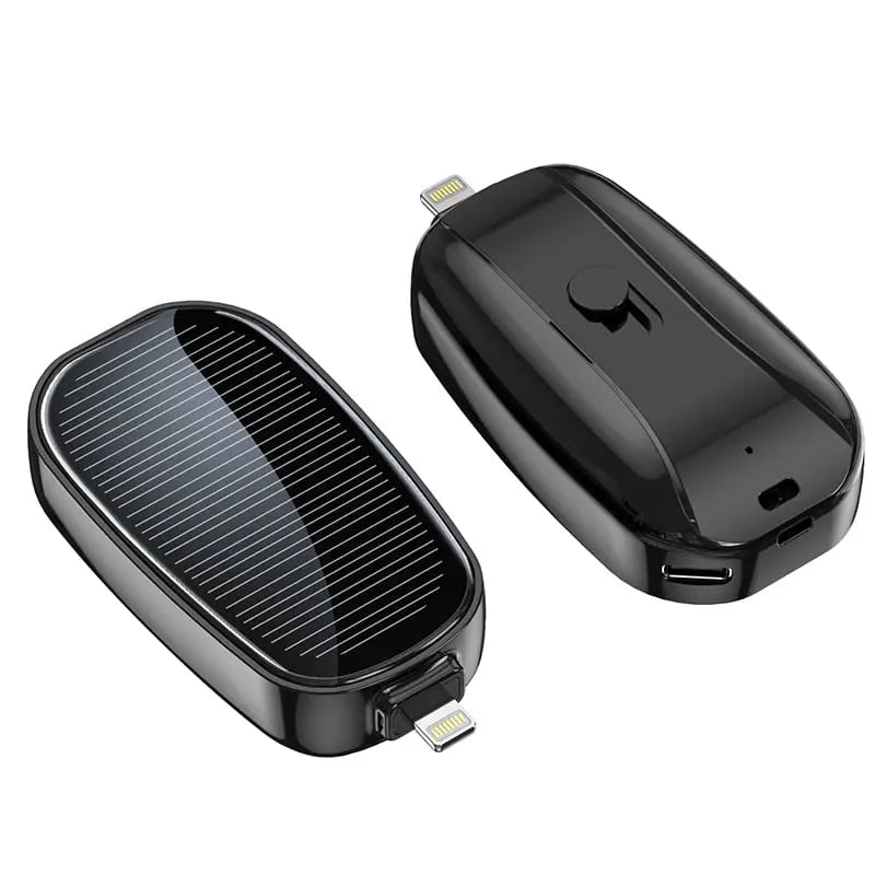 BowLift | Mini Emergency Solar Power Bank – Compact Solar Charger with Lightning or Type-C Connector
