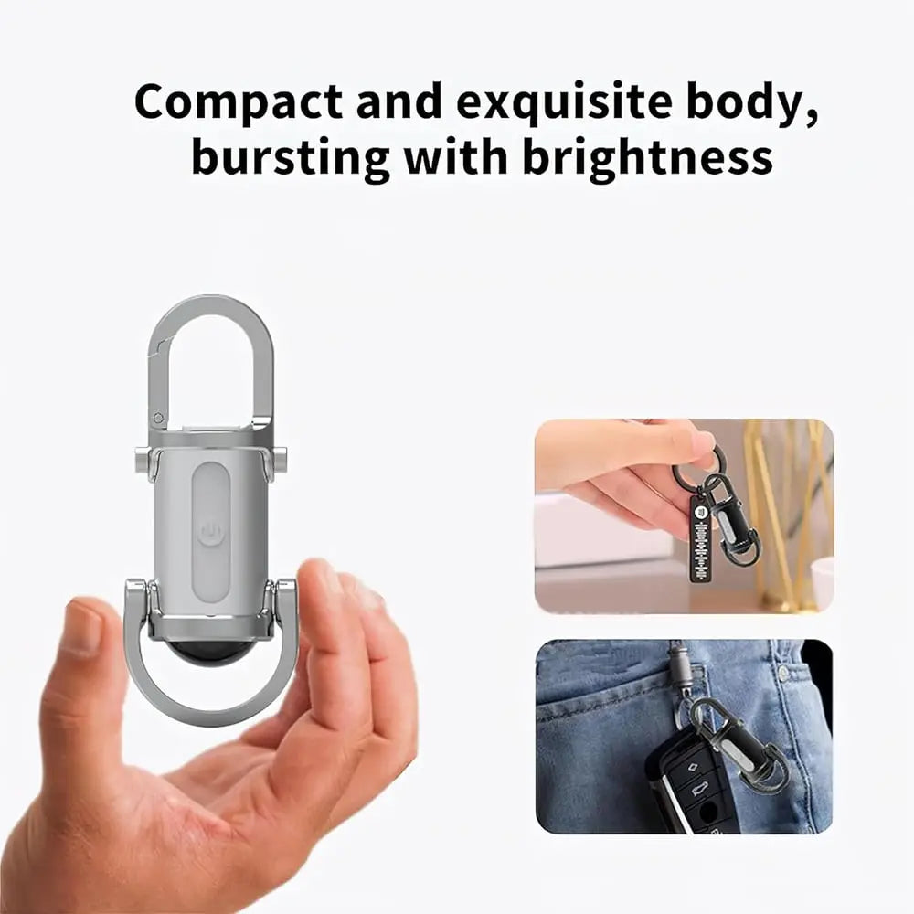 BowLift | Mini USB-C Rechargeable Keychain Flashlight