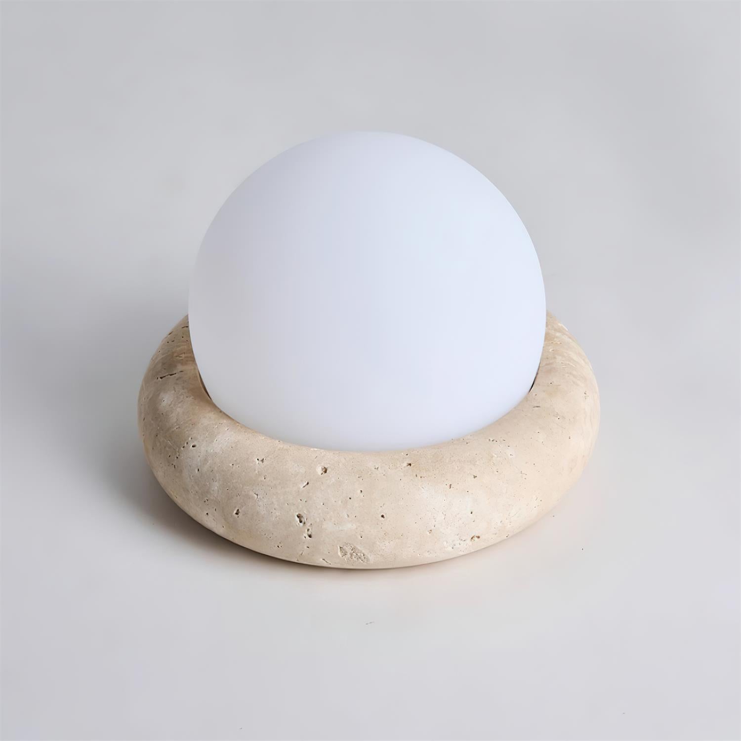 BowLift | Travertine Table Lamp