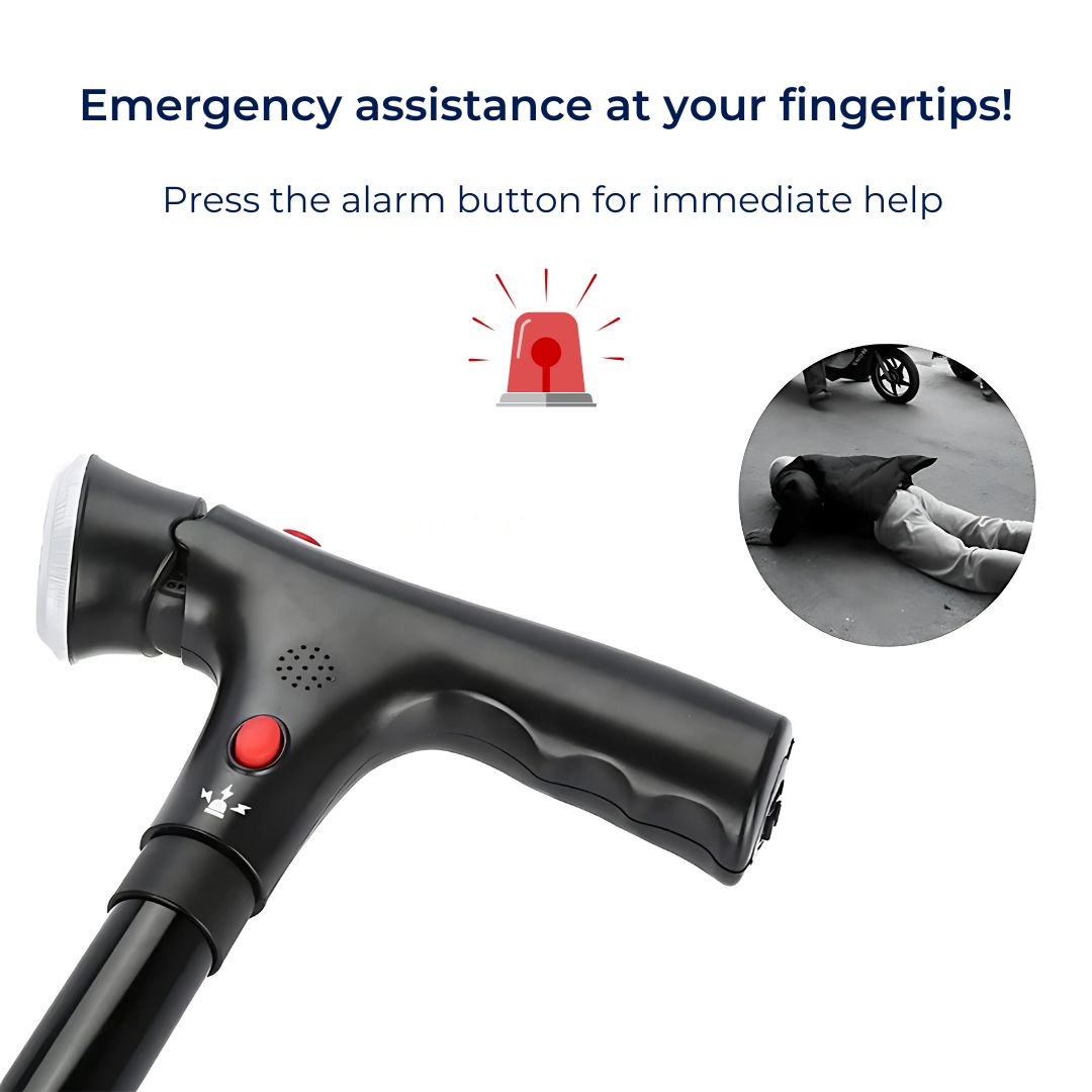 BowLift | Folding Cane - Lightweight Telescopic Walking Stick for Seniors & Travelers - Collapsible Mobility Aid for Easy Transport