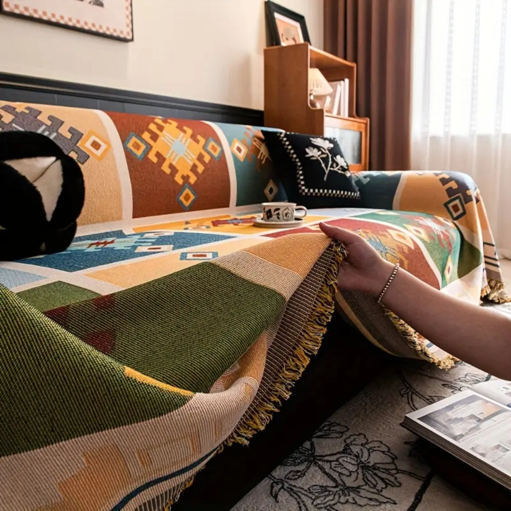 BowLift | Modern Geometric Tribal Sofa Cover